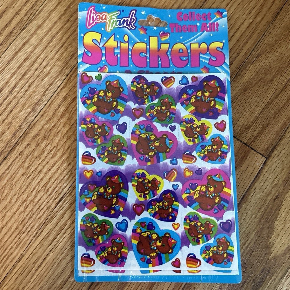 Vintage 1990s Lisa Frank Bears New Sealed Stickers Featuring Teddy Bears